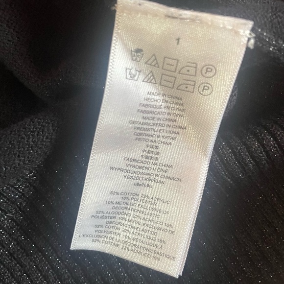 Michael Kors Black Cowl Neck Sweater with Metallic Reflection - Size M - Picture 12 of 13